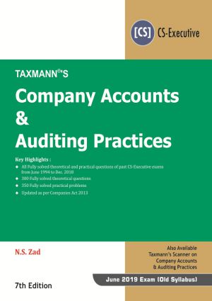 CS Compamy Accounts & Auditing Practices June 2019 Old SYllabus book