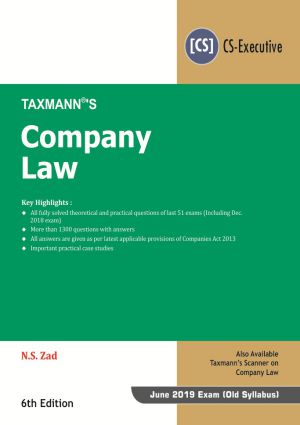 Company Law CS Executive Old Syllabus June 2019 Book