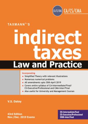 Indirect Taxes Law & Practice book for CA Exams