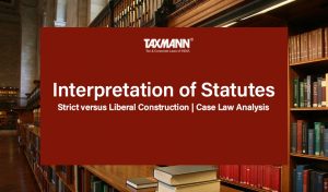 Interpretation of Statutes