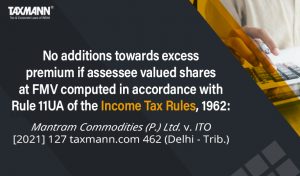 No additions towards excess premium if assessee valued shares at FMV computed in accordance with Rule 11UA of the Income Tax Rules, 1962