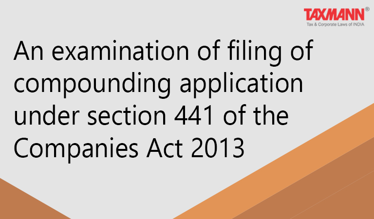 Compounding Application under the Companies Act 2013