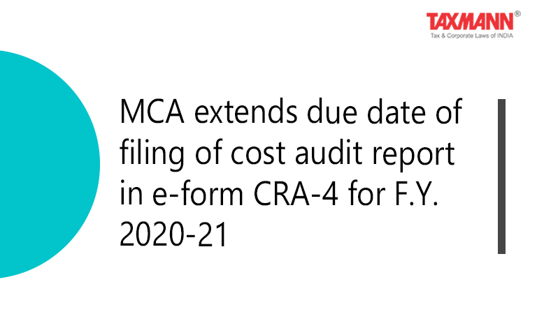 Cost Audit Report Due Date Extension