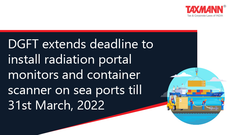 deadline to install radiation portal monitors and container scanner on the designated sea ports