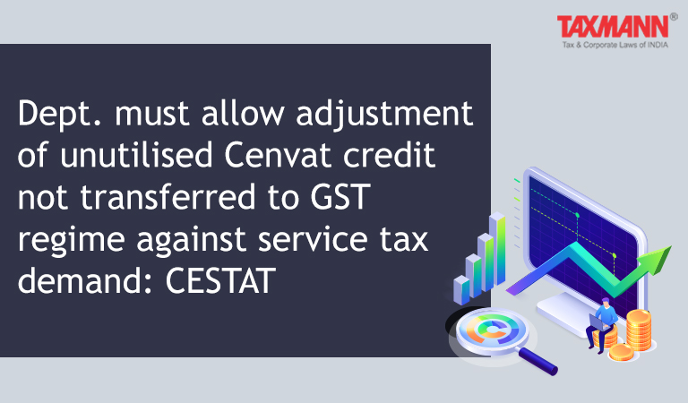 adjustment of unutilised Cenvat credit