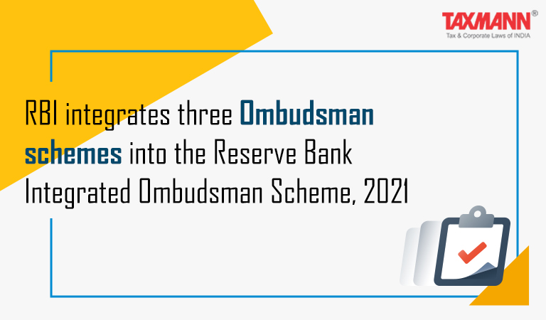Integrated Ombudsman Scheme Reserve Bank of India RBI