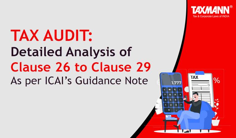 Clause 26 to Clause 29; Tax Audit