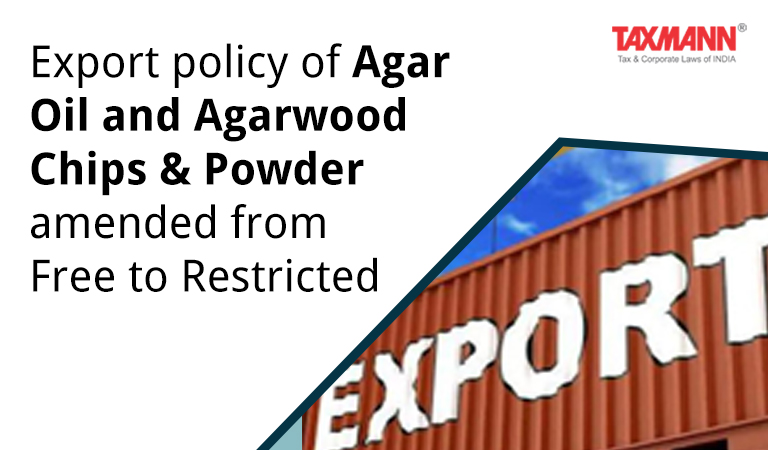 DGFT Notification; Export Policy