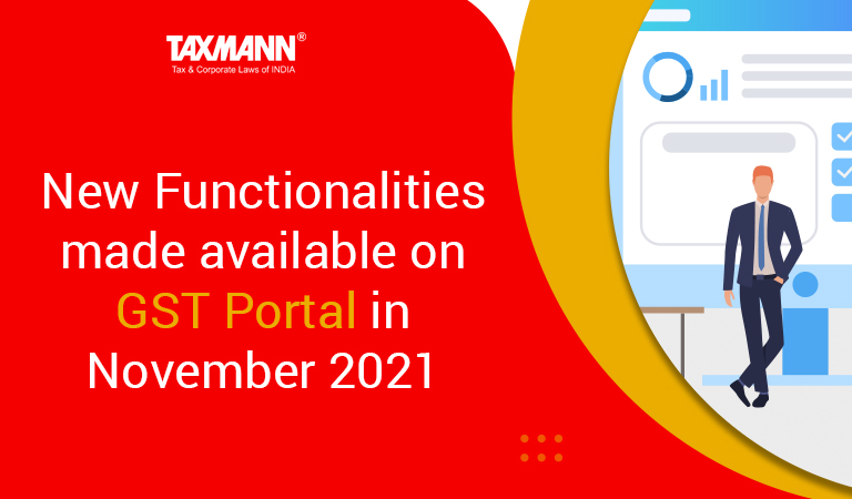 New Functionalities on GST Portal