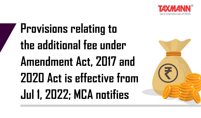 Provisions relating to the additional fee under Amendment Act 2017 and 2020; additional fees for delay in filing forms or submitting any required documents