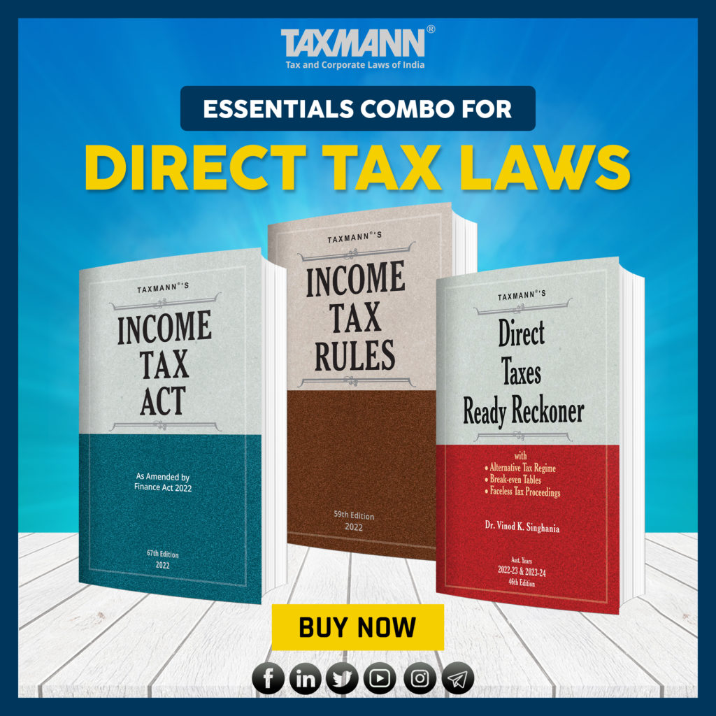 Direct Tax Laws | Income Tax Act, Income Tax Rules & Direct Taxes Ready Reckoner