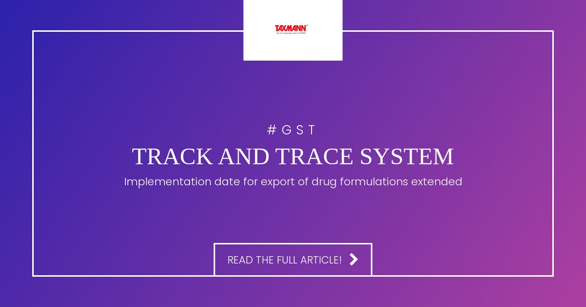 Track and Trace system for export of drug;