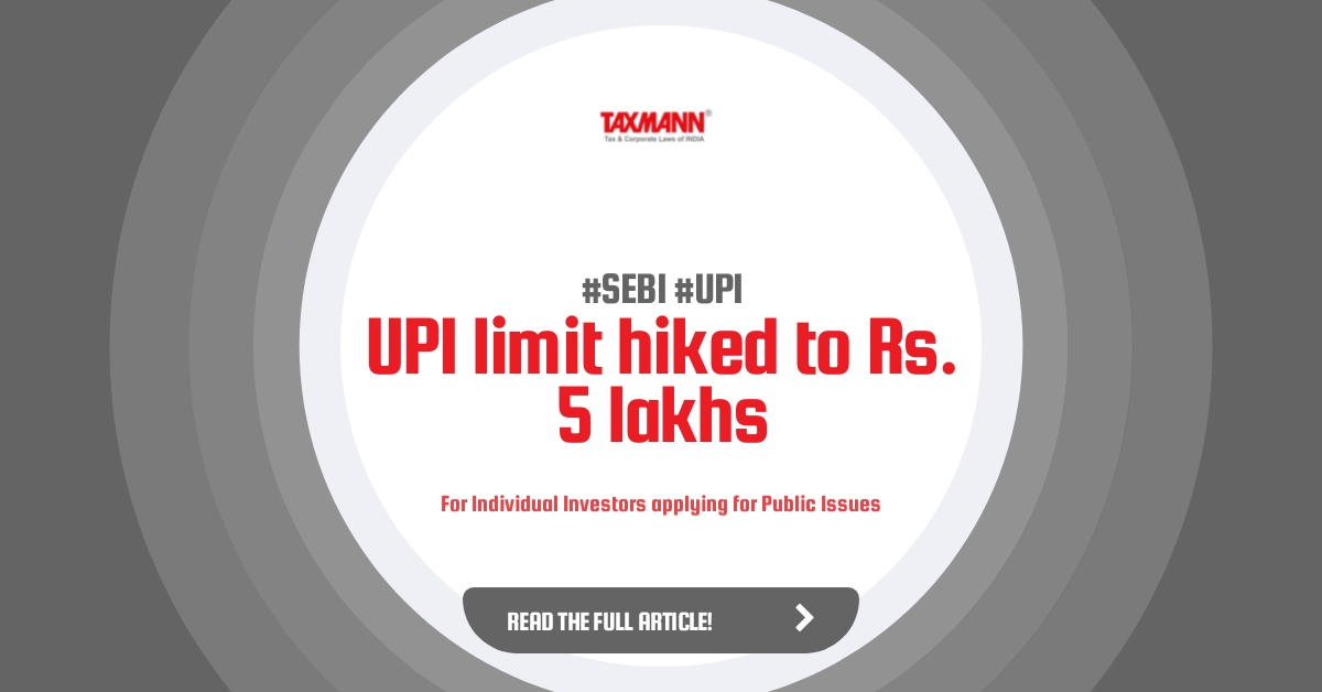UPI limit for individual investors; SEBI UPI news;