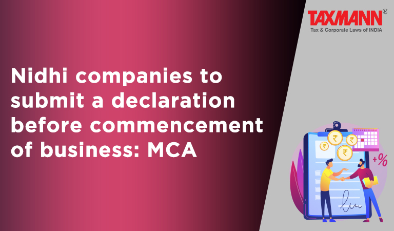 Nidhi Company news; MCA news;
