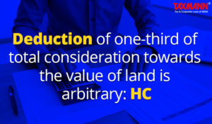 Deduction on the value of the land