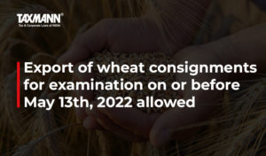 export of wheat consignments