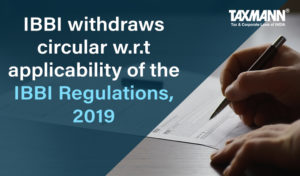 IBBI Amendment Regulations 2019 withdrawn