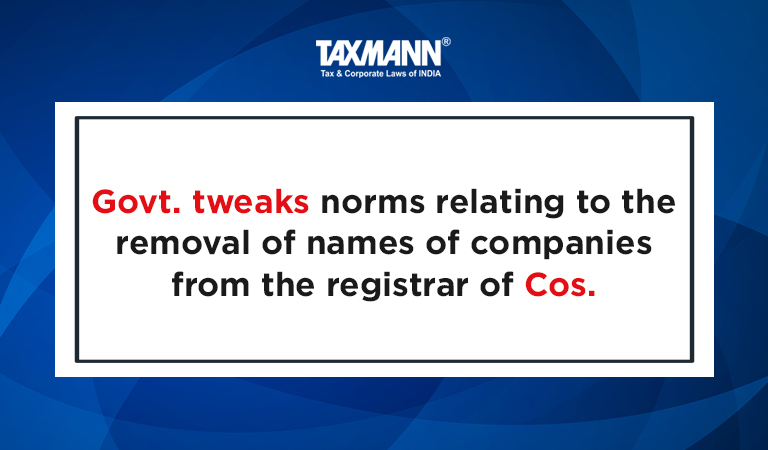 removal of names of companies from roc