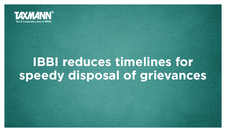 IBBI; speedy disposal of grievances