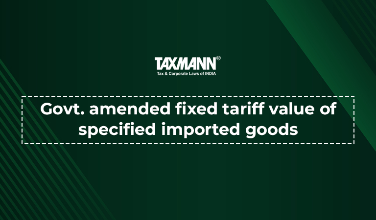fixed tariff value on imported goods
