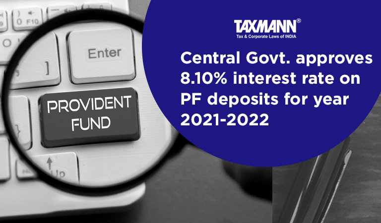 interest rate on provident fund deposits