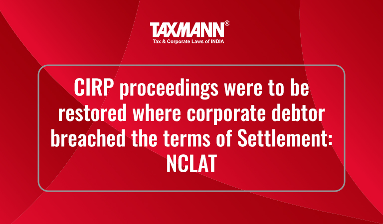 corporate debtor; CIRP proceedings