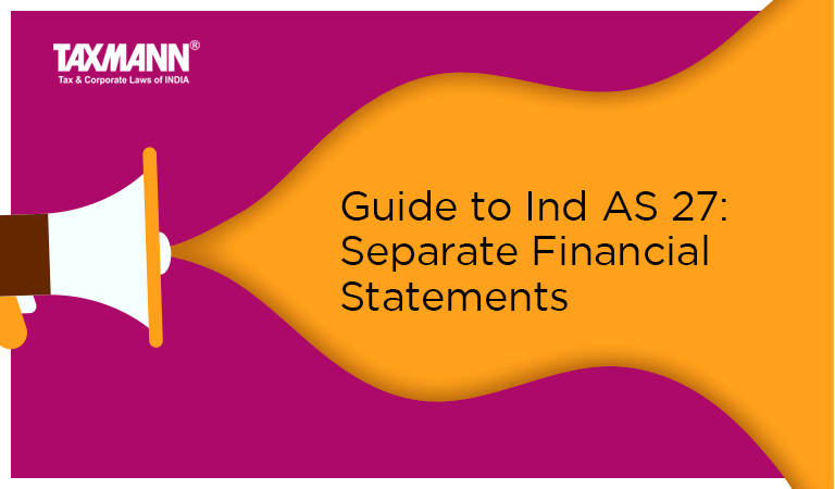 separate financial statements; ind as 27