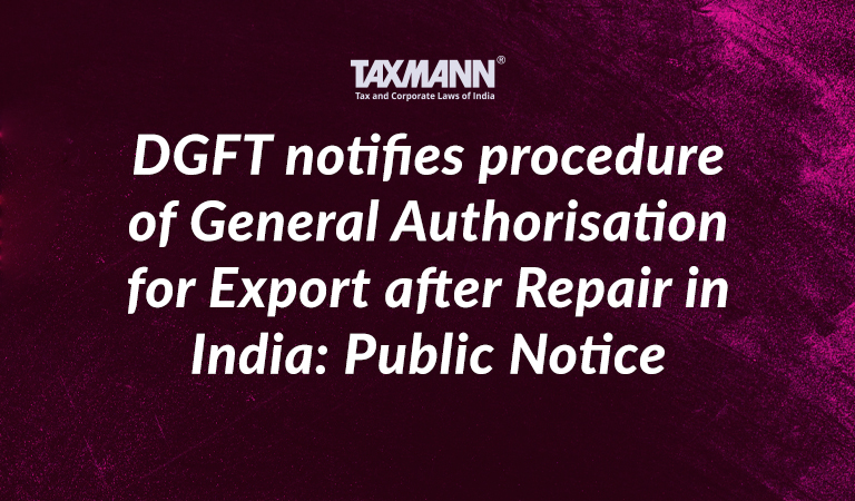 General Authorisation for Export after Repair