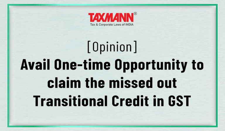 GST Transitional Credit