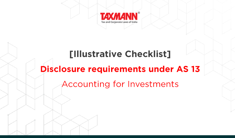 AS 13; Accounting Investments