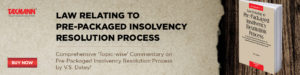 Taxmann's Law Relating to Pre-Packaged Insolvency Resolution Book