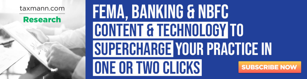 Taxmann.com | Research | FEMA, Banking & NBFC