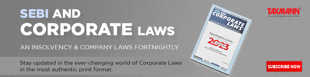 Taxmann's In-print & Virtual Journal | SEBI and Corporate Laws