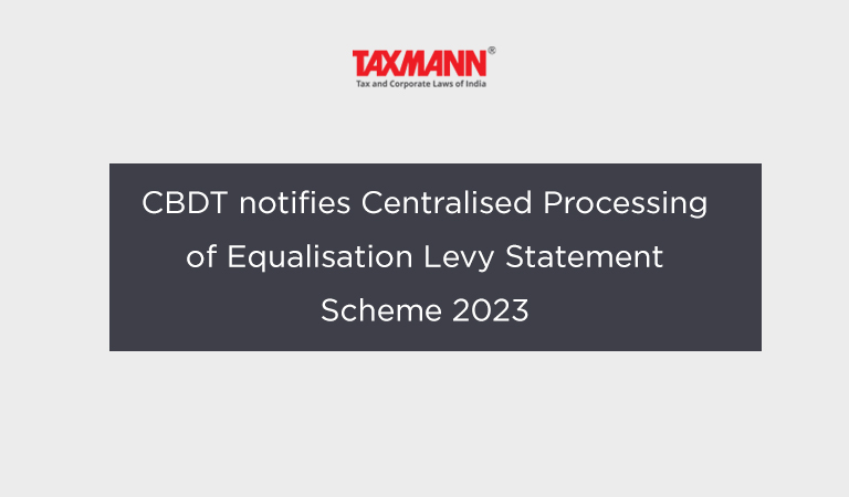 Centralised Processing of Equalisation Levy Statement Scheme