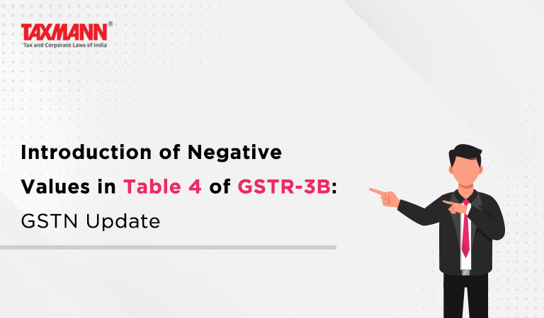 Negative Values in GSTR-3B