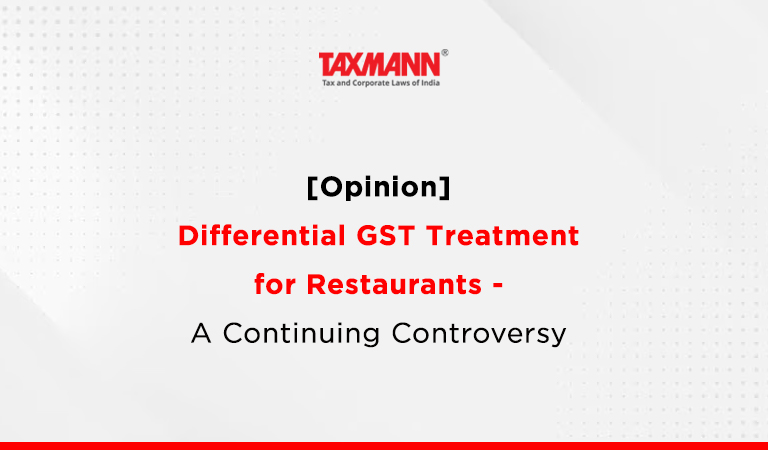 GST treatment for restaurant
