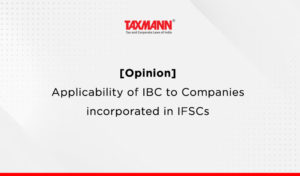 Applicability of IBC; IFSC