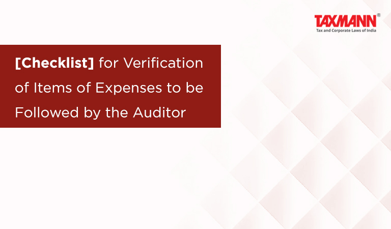 Verification of Expenses by Auditor