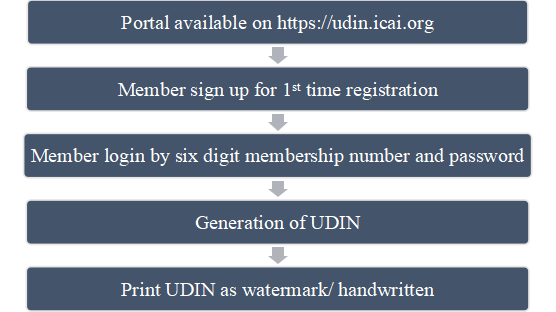 Flow of UDIN System