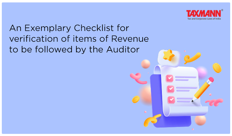 [Checklist] for Verification of Items of Revenue to be Followed by the Auditor