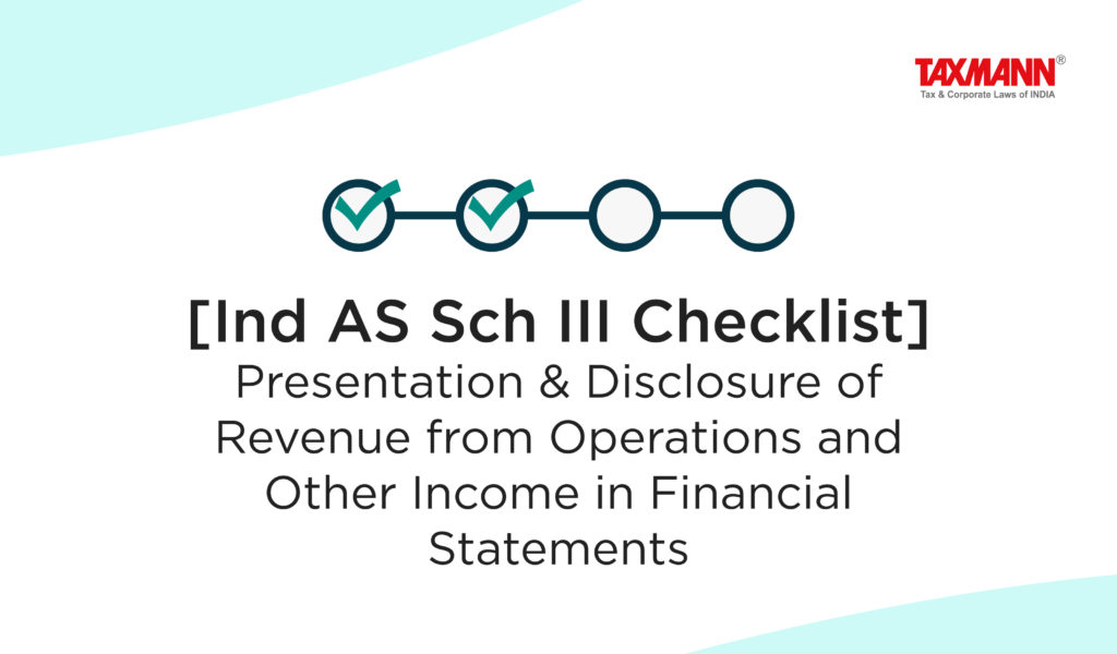 presenting Revenue from Operations and Other Income in financial statements