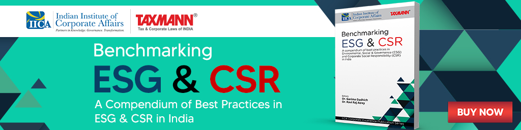 Taxmann's Benchmarking ESG & CSR: A Compendium of Best Practices in ESG & CSR in India