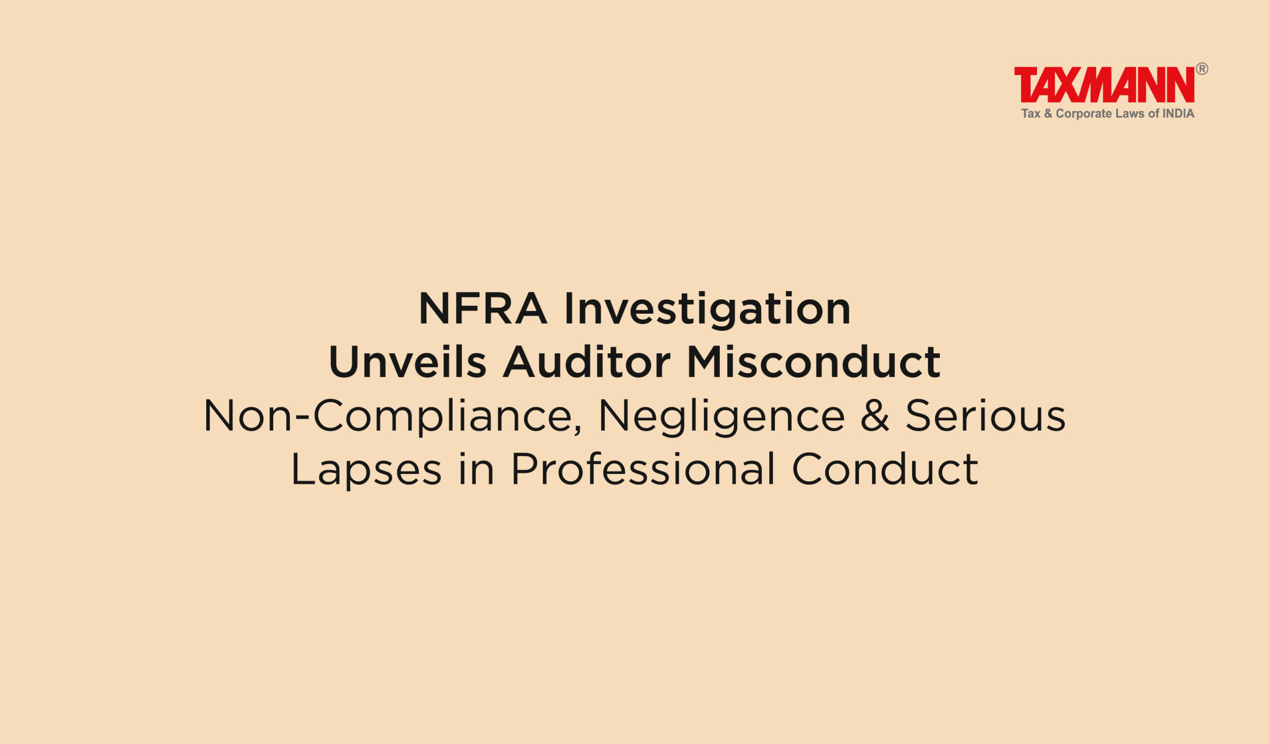 National Financial Reporting Authority; NFRA