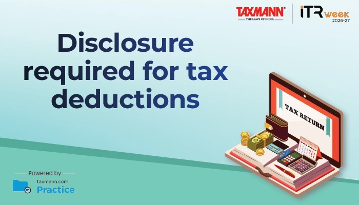 ITR Deduction Disclosures AY 2026-27