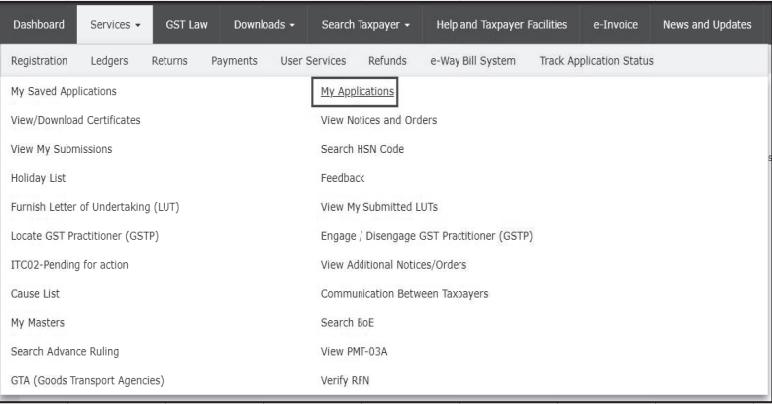 Log in to GST common portal