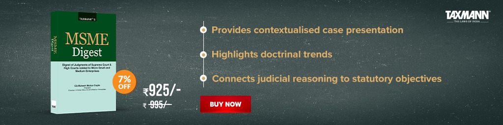 Taxmann's MSME Digest MSME registration after contract